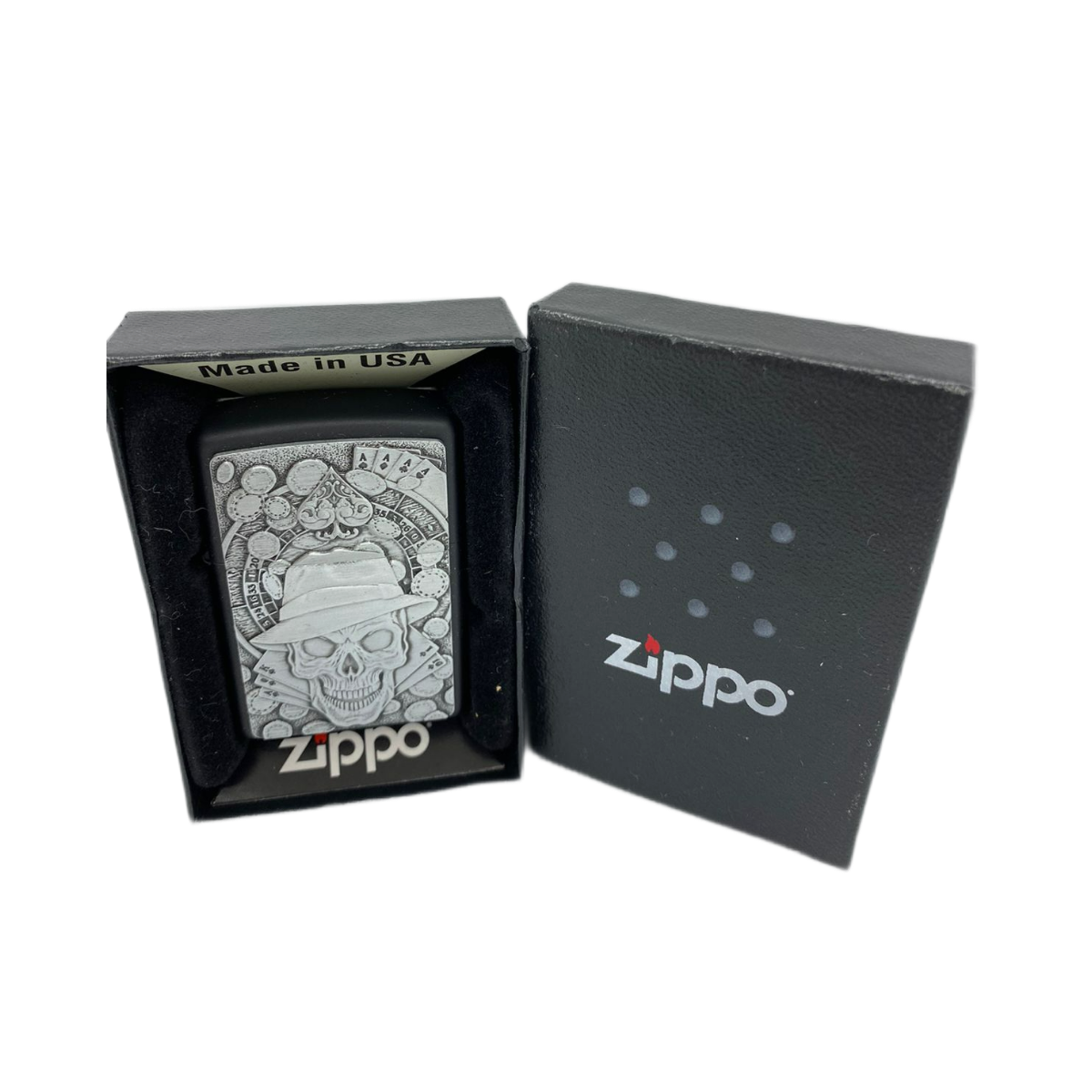 ZIPPO/49183 Classic с покр. Black Matte, латунь/сталь, чёрная, матовая, 38x13x57 мм