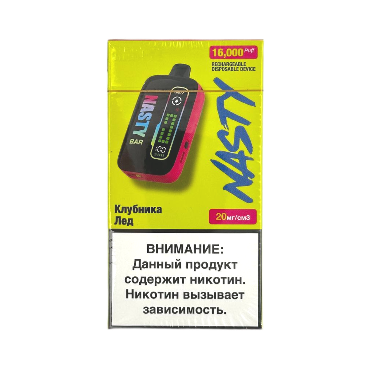 NASTY BAR D16Ki 16000 Клубника лед 2%