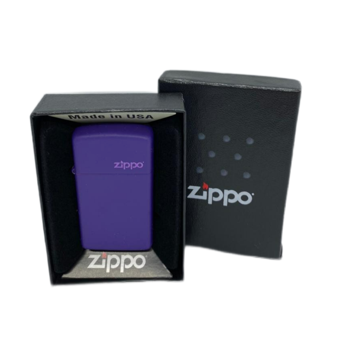 ZIPPO/1637 ZL ZIPPO Slim с покр. Purple Matte, латунь/сталь, фиолетов., матов., 29x10x60 мм