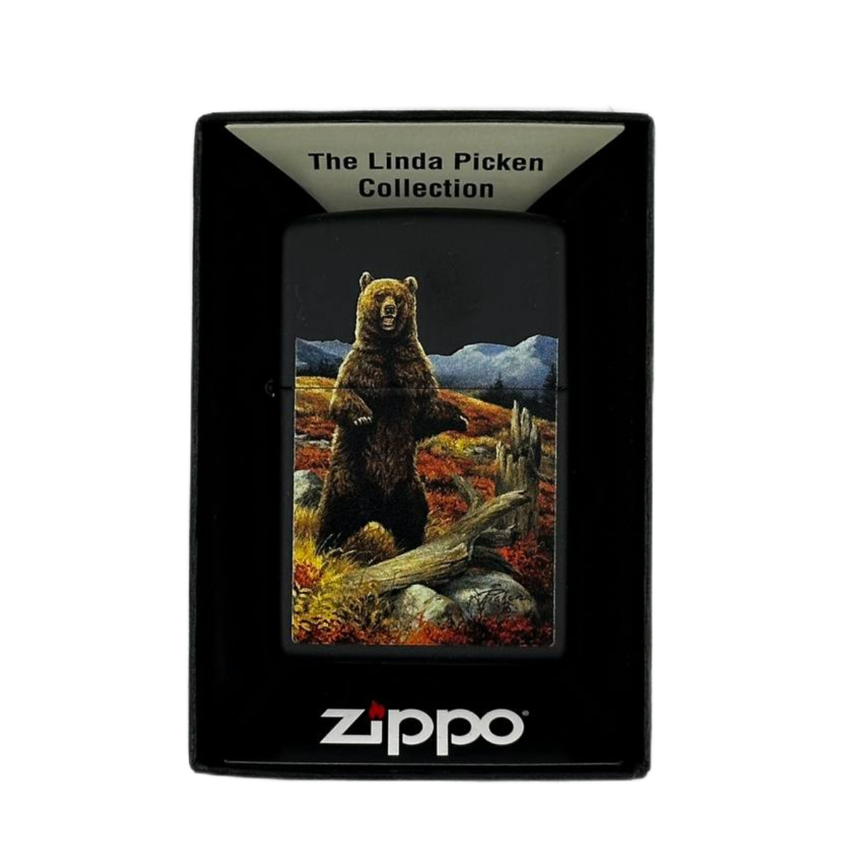 ZIPPO/48597 Linda Picken покр.Black Matte, лат/сталь,чёрн.