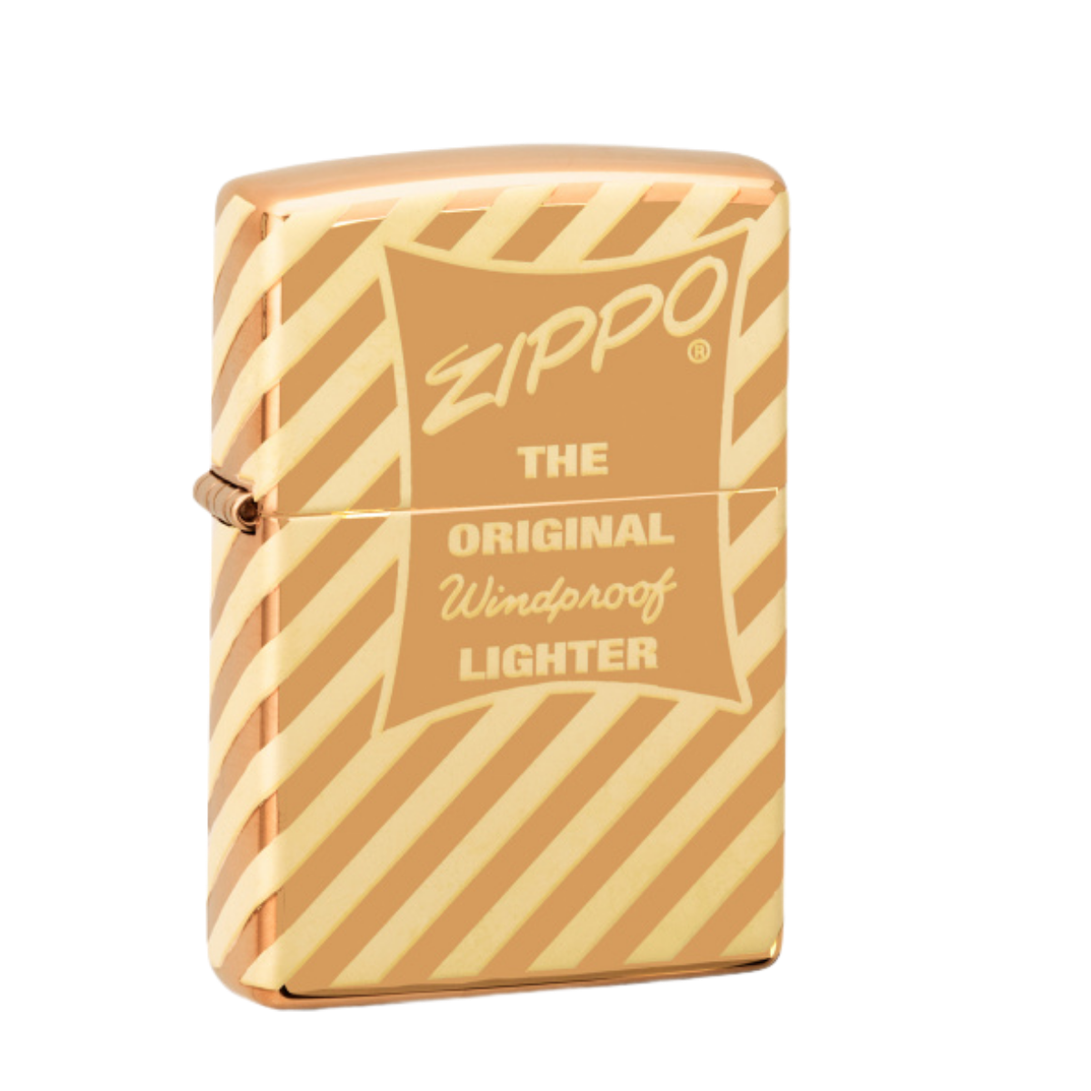 ZIPPO/49075 Vintage Zippo Box Top с покр. High Polish Brass, латунь/сталь, золот. глянц.