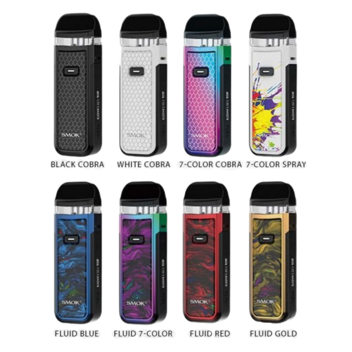 SMOK NORD X 1500mAh Pod Kit SMOK-068A Black Cobra