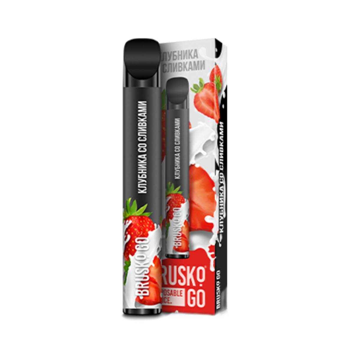 BRUSKO Go 800 Клубника со сливками 2%