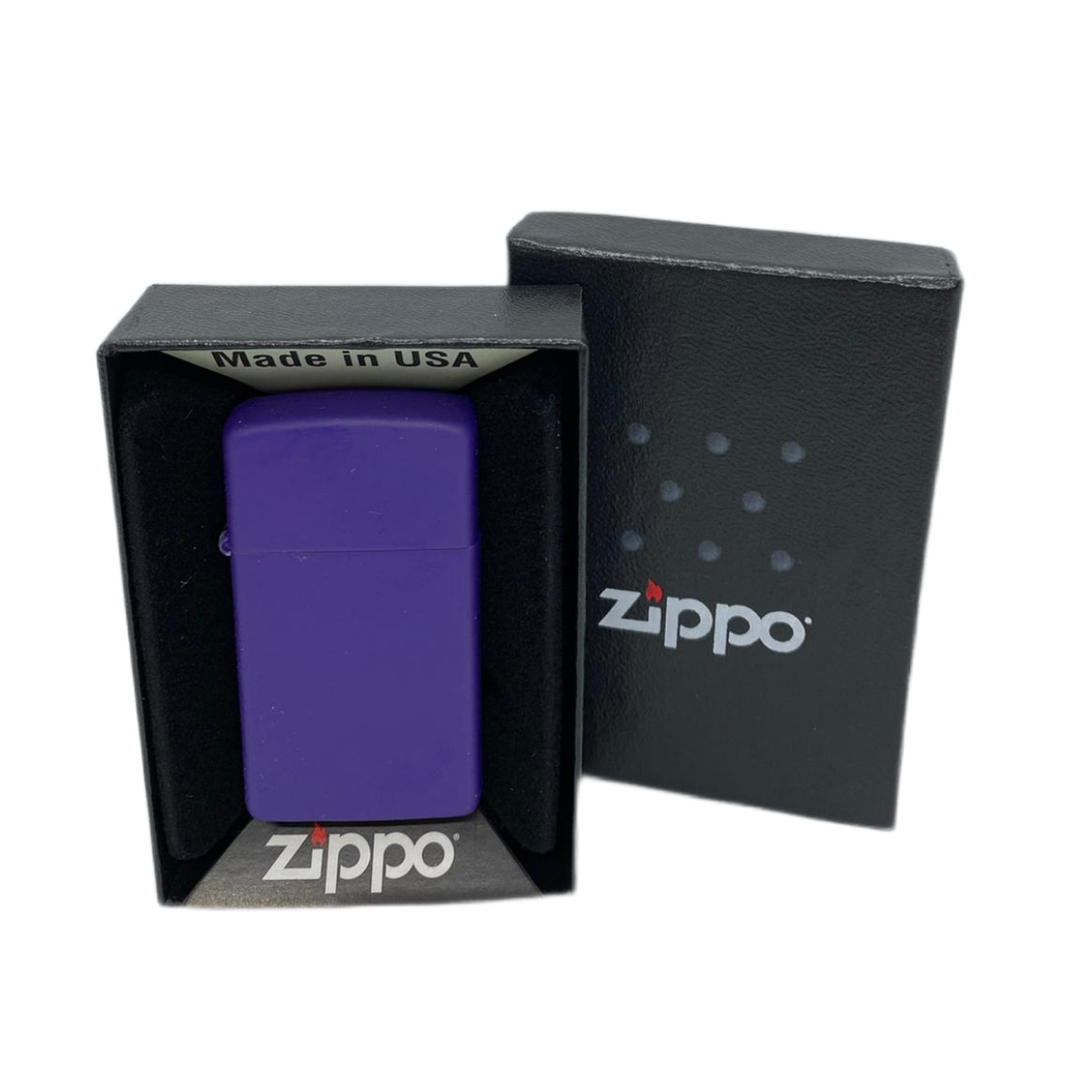 ZIPPO/1637 ZIPPO Slim с покр. Purple Matte, латунь/сталь, фиолетов., матов., 29x10x60 мм