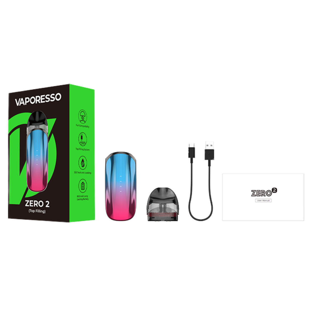 Vaporesso ZERO 2 Pod Kit 800mAh Sunset VRR-0085B