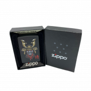 ZIPPO/49259 Samurai Helmet Design с покр. Black Matte, латунь/сталь, чёрн., матов., 38x13x57 мм