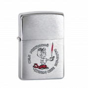 ZIPPO/200 Macho покр.Brushed Chrome лат-сталь,сереб,мат.