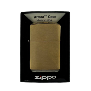 ZIPPO/168 Armor Brushed Brass лат-сталь, зол,мат.