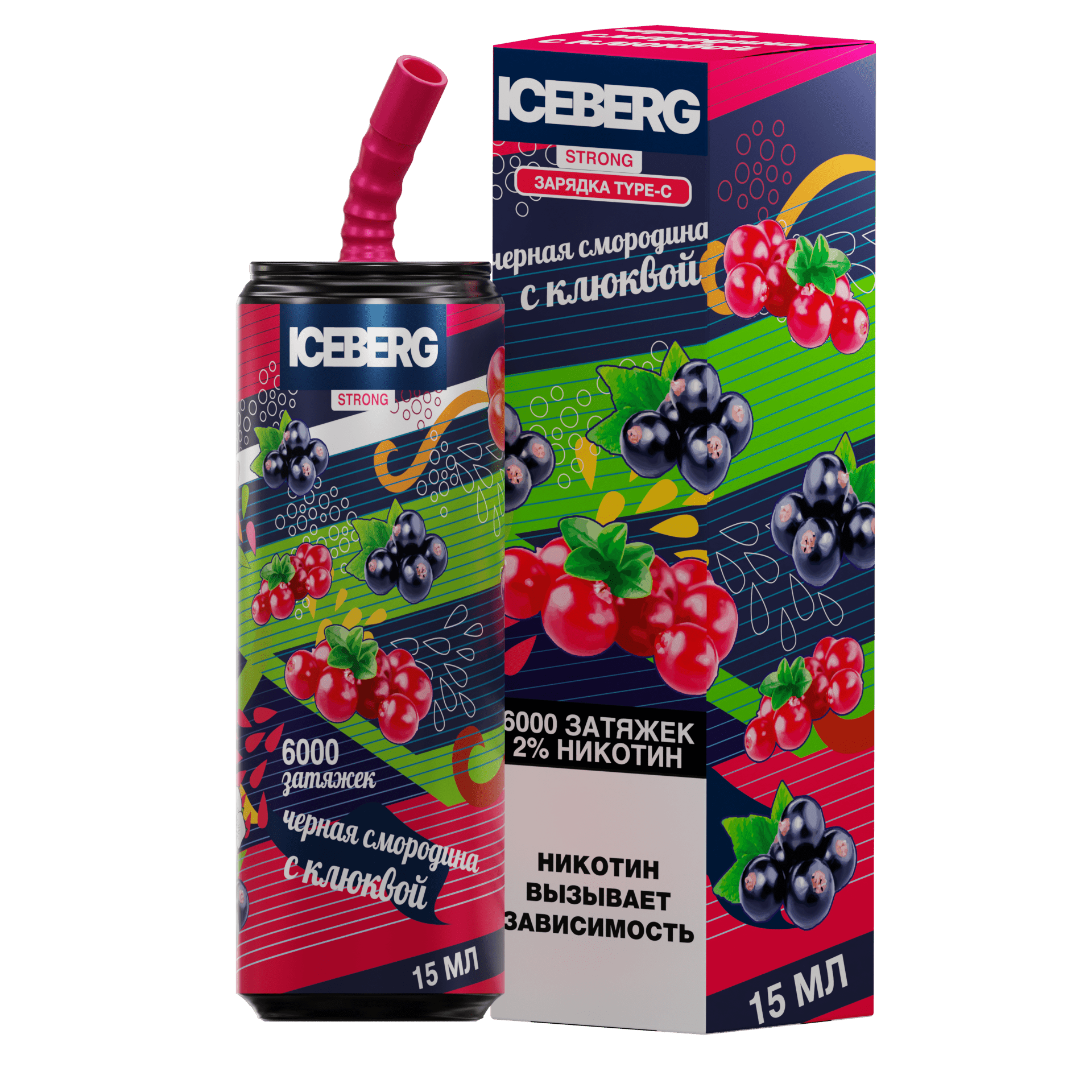 ICEBERG XXL 6000 Черная смородина с клюквой 2%