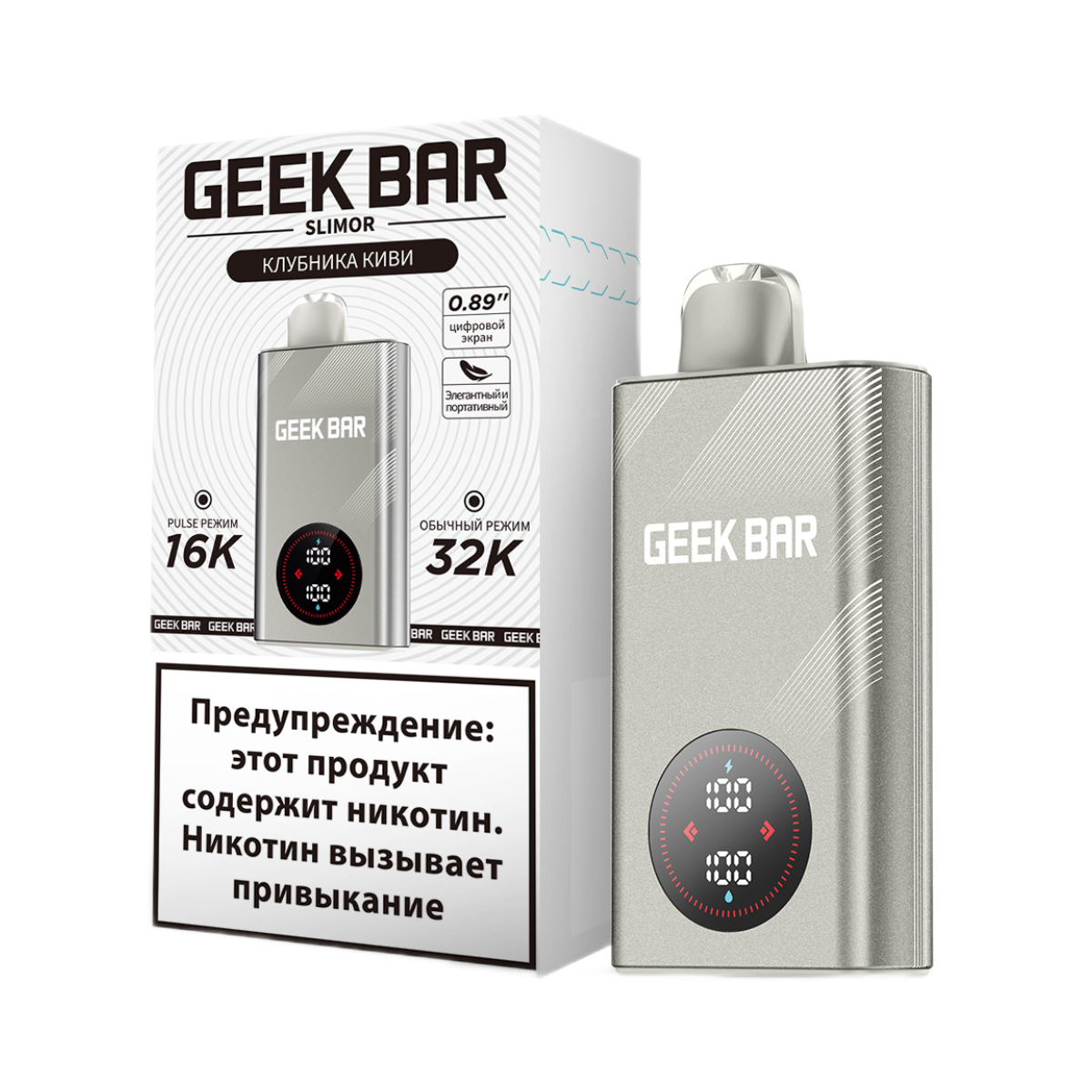 GEEK BAR SLIMOR 32000 Клубника киви 2%