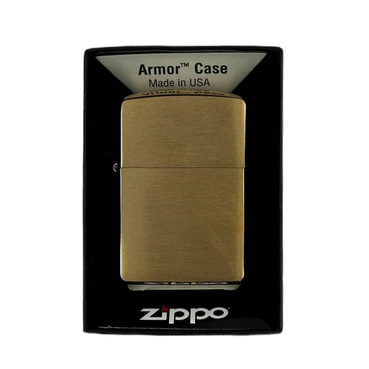 ZIPPO/168 Armor Brushed Brass лат-сталь, зол,мат.