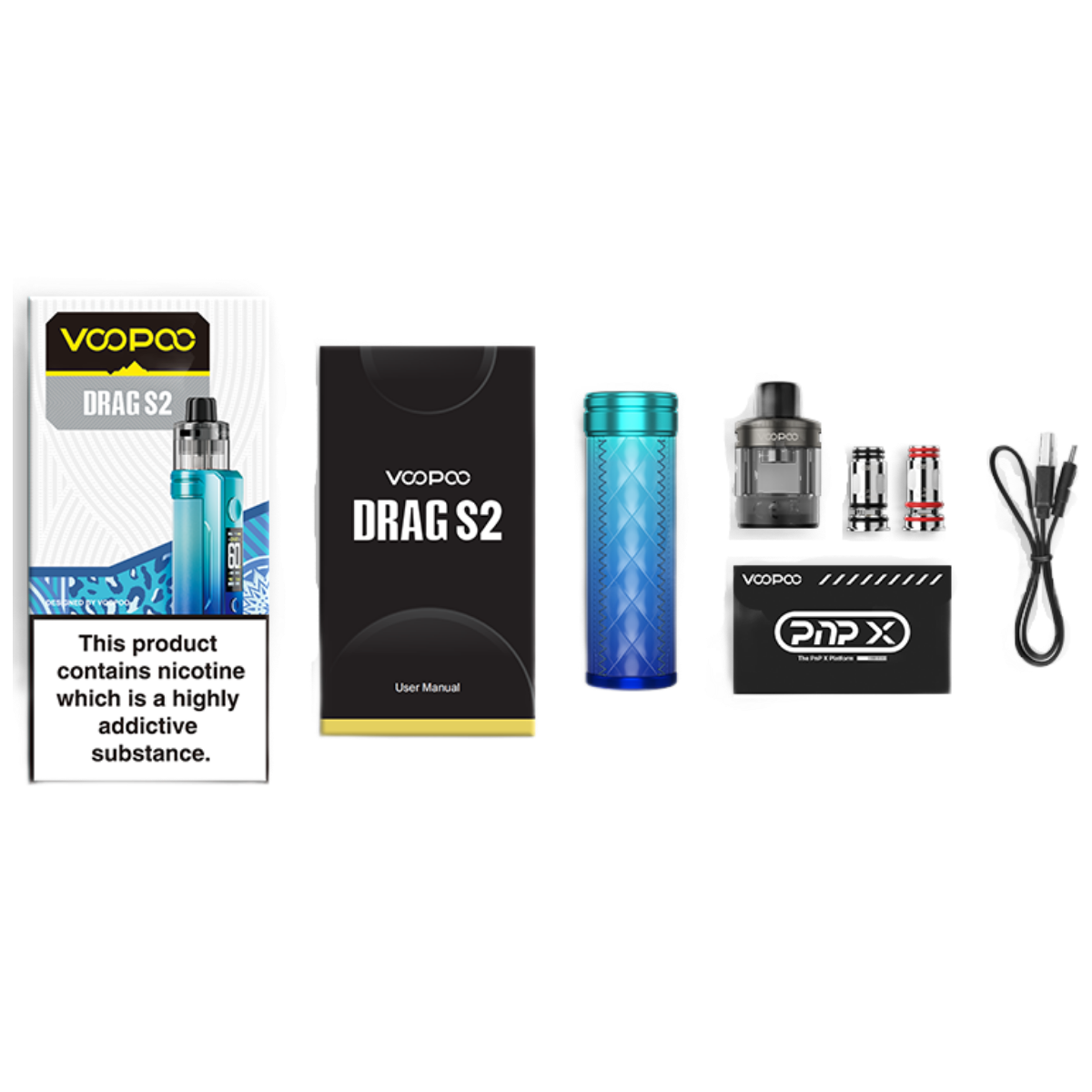 Voopoo DRAG S2 Pod-Mod 2500mAh Kit Pearl White VP-155D
