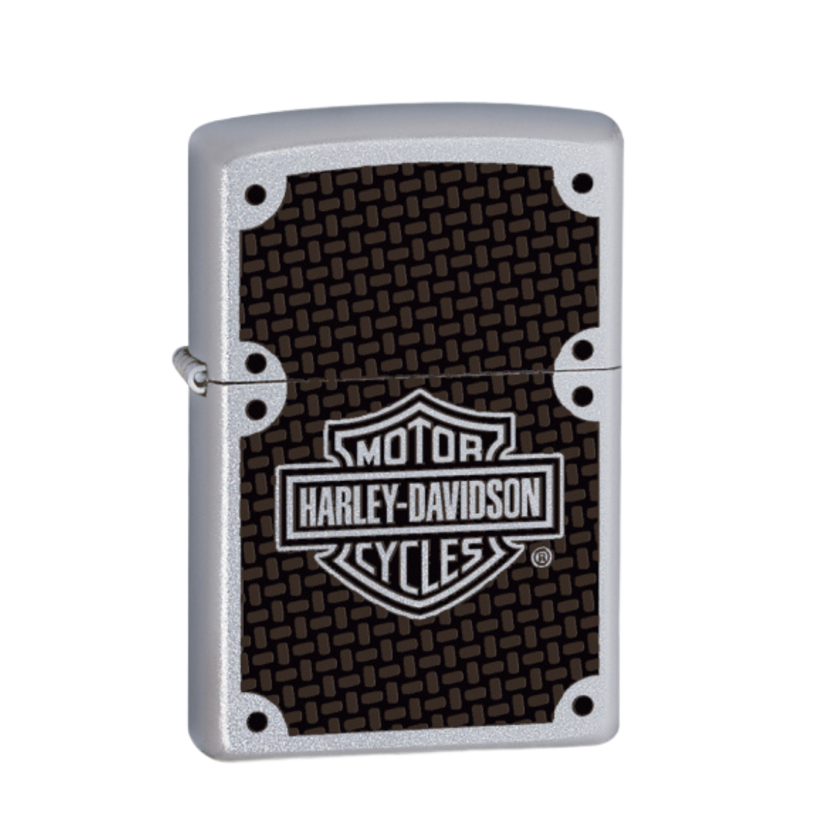 ZIPPO/24025 Harley-Davidson c покр.Satin Chrome лат-сталь, серебр.,матов.