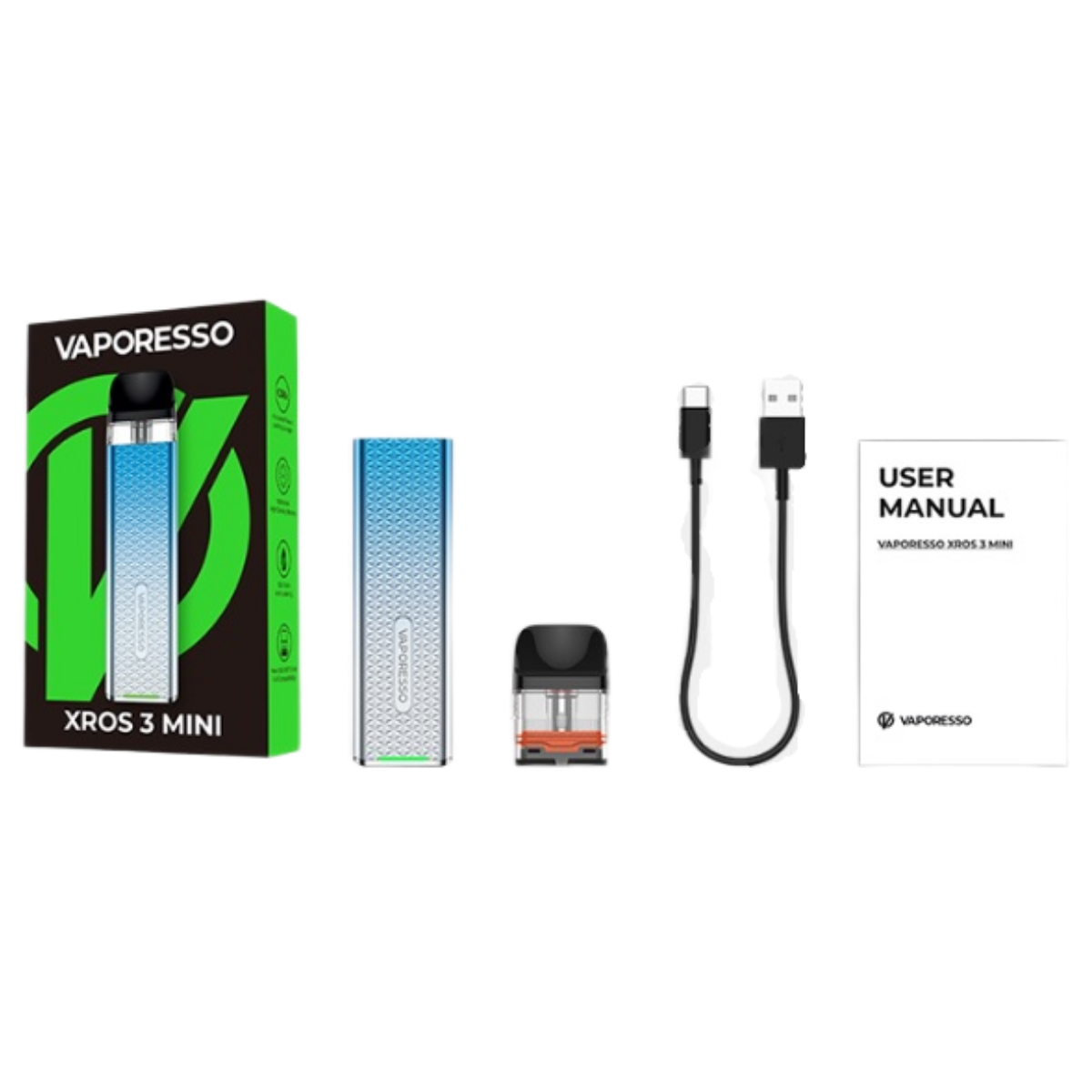Vaporesso XROS 3 MINI 1000mAh Pod Kit Ice Silver VRR-0090F