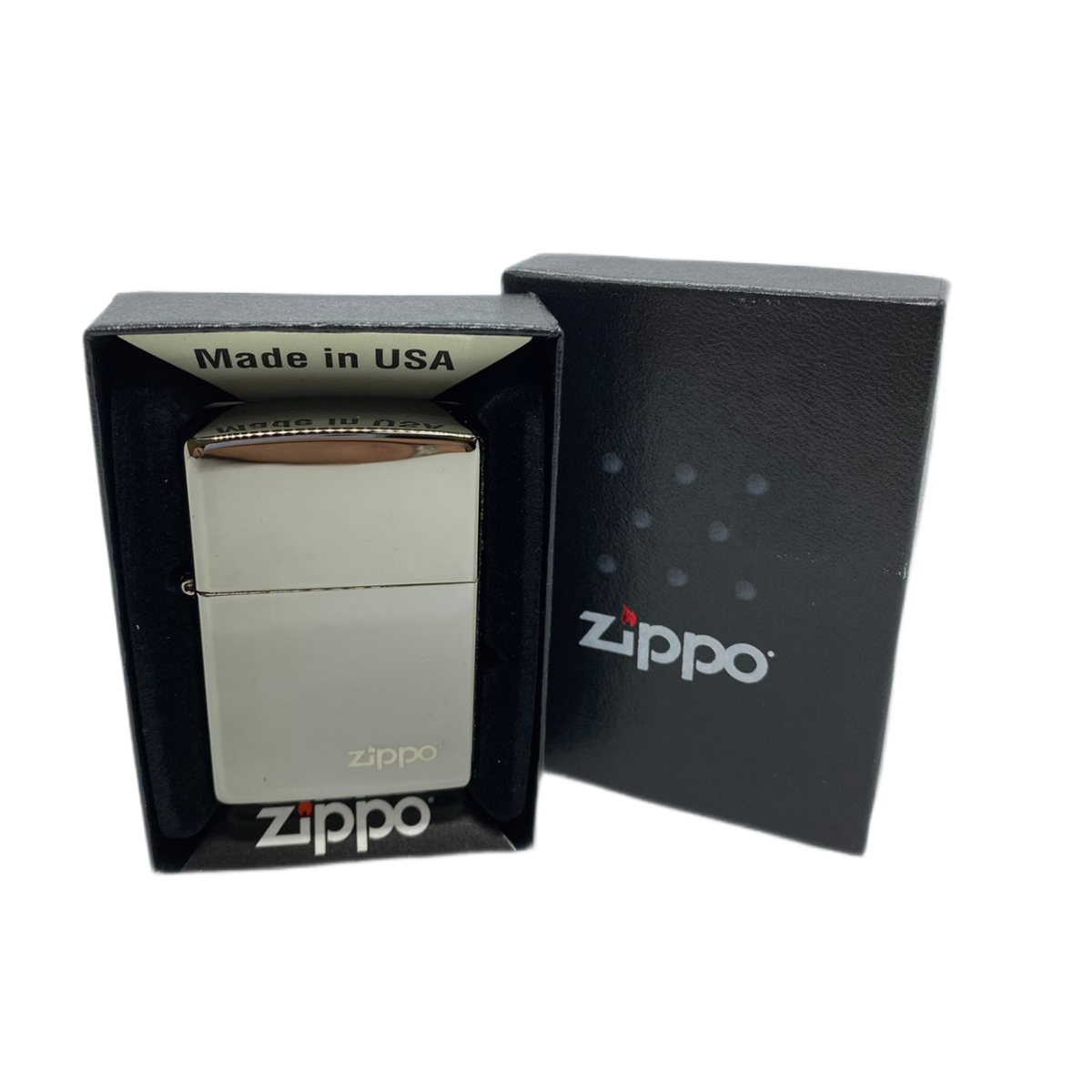 ZIPPO/150 ZL Classic покр.Black Ice с фирм.лог,лат-сталь,черн,глянц.