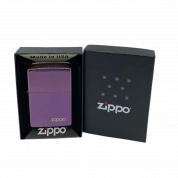 ZIPPO/24747 ZL Classic с покр. Abyss™, лат/сталь, фиолетовая с фирм. логотипом, глянц., 38x13x5