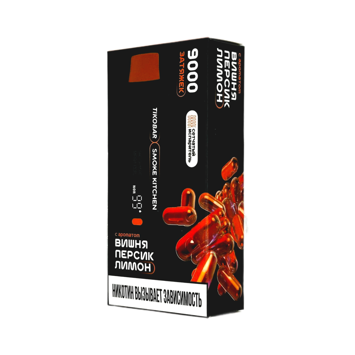 TIKOBAR SOLOx SMOKE KITCHEN 9000 Вишня персик лимон 2%