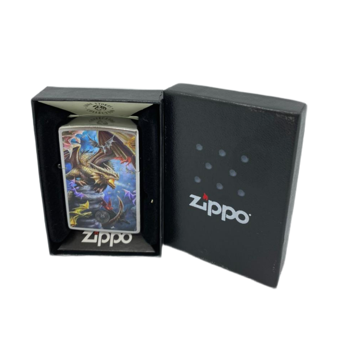 ZIPPO/49104 Anne Stokes с покр. Street Chrome лат-сталь, серебр., матов., 38x13x57 мм