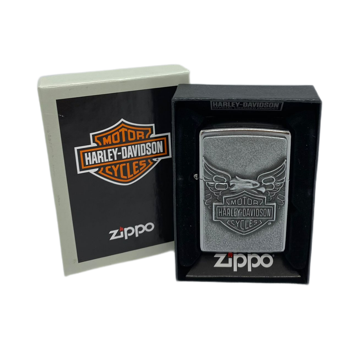 ZIPPO/20230 Harley-Davidson покр.Street Chrom лат-сталь, сереб,мат.