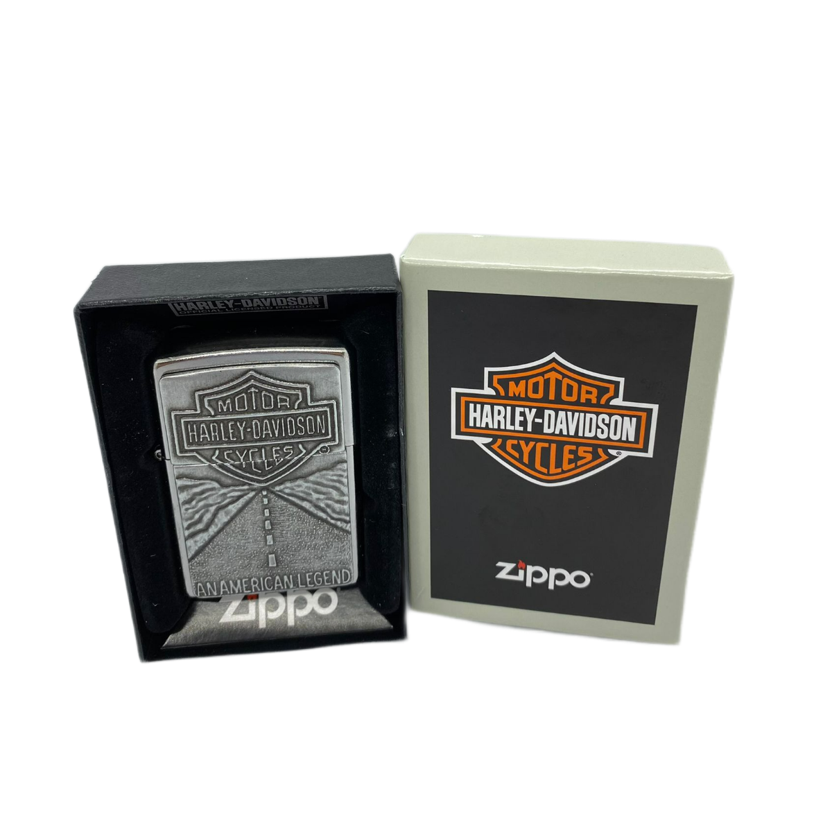 ZIPPO/20229 Harley-Davidson покр.Street Chrom лат-сталь, сереб,мат.