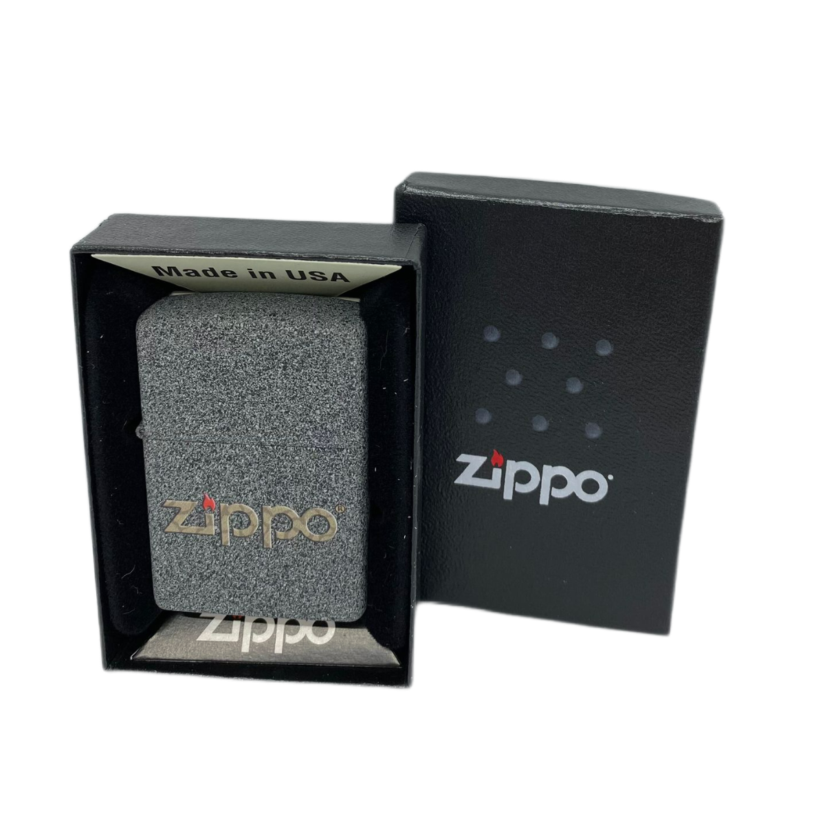 ZIPPO/211 Snakeskin Zippo Logo, покр.Iron Stone серая мат. с надписью "ZIPPO"