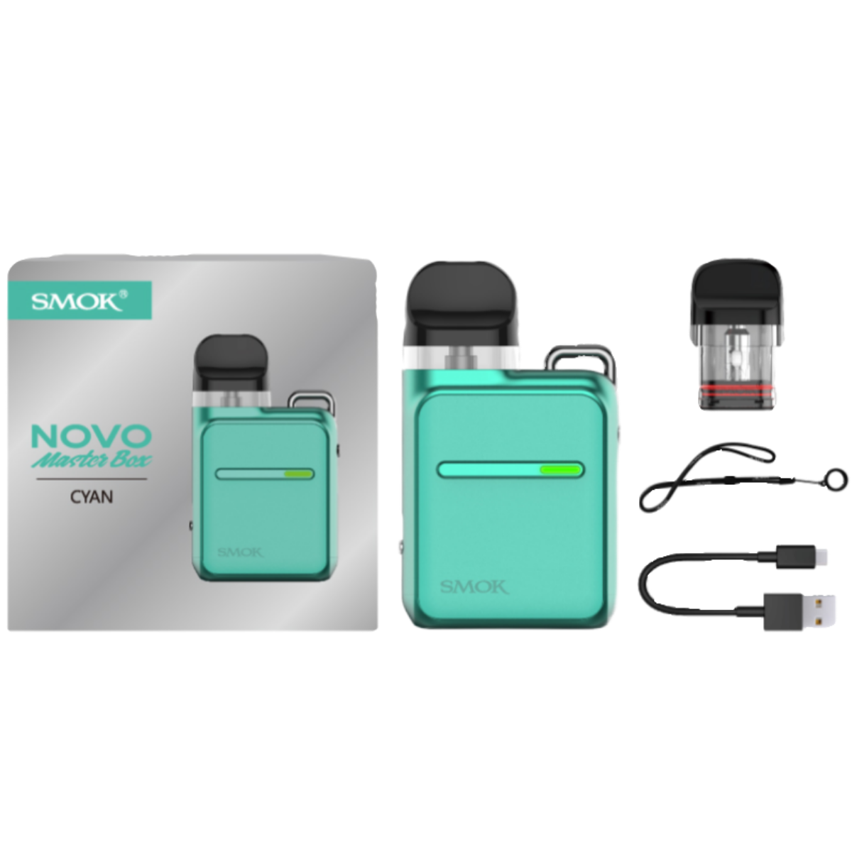 SMOK Novo MASTERR BOX 1000mAh Pod Kit Cyan Blue SMOK-161G