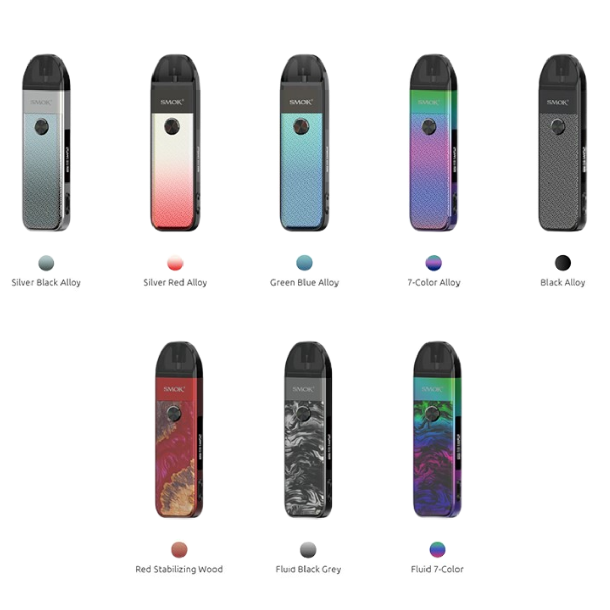 SMOK POZZ PRO 1100mAh Pod Kit Black Alloy SMOK-120E