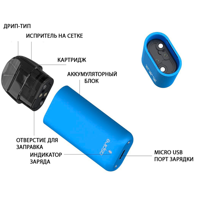 BRUSKO MINICAN 350mAh Бирюзовый
