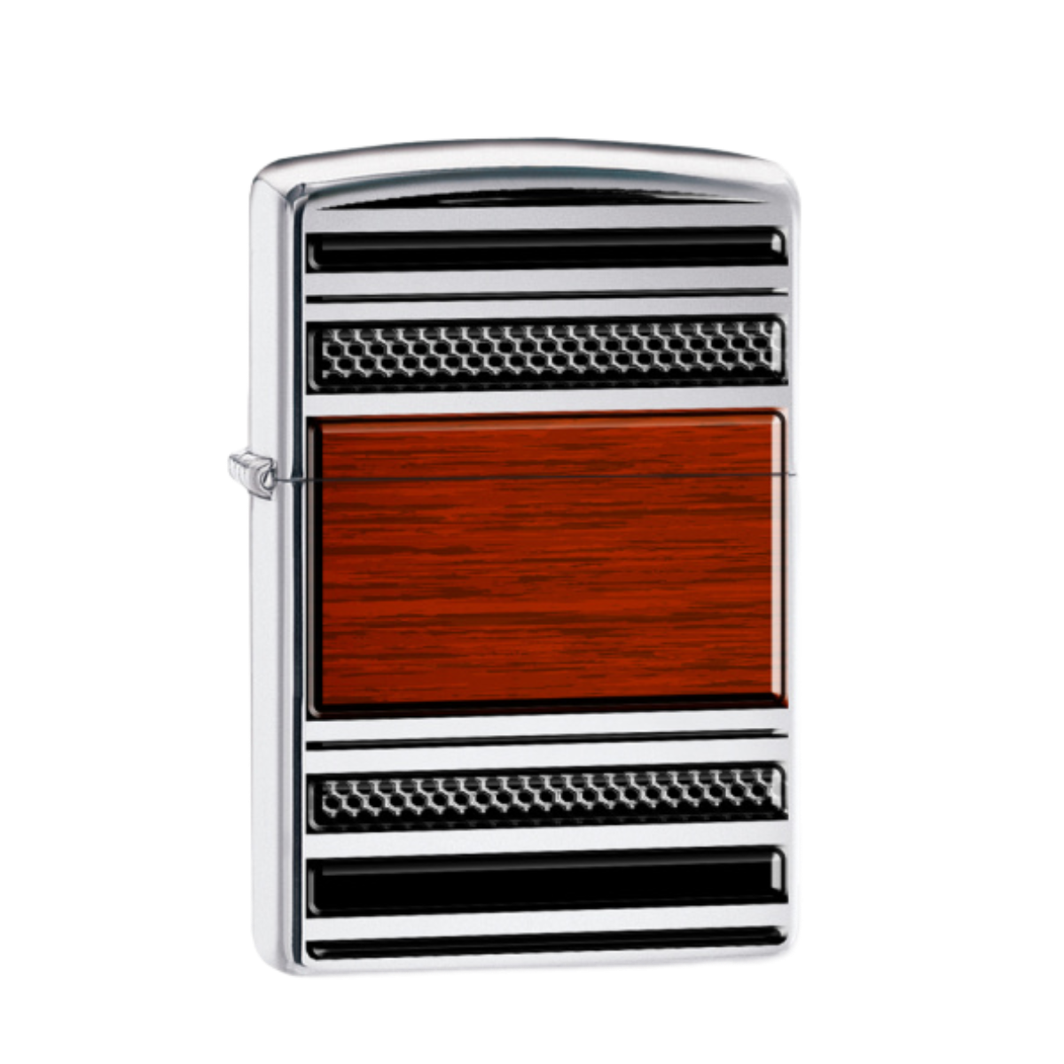 ZIPPO труб/28676 Pipe, покр. High Polish Chrome лат-сталь, серебро/дерево,глянц.