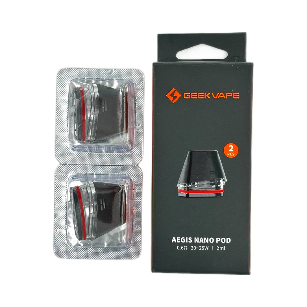 Geek Vape Aegis Nano Pod 0.6ohm, 2ml Red (в упак. 2 шт.)