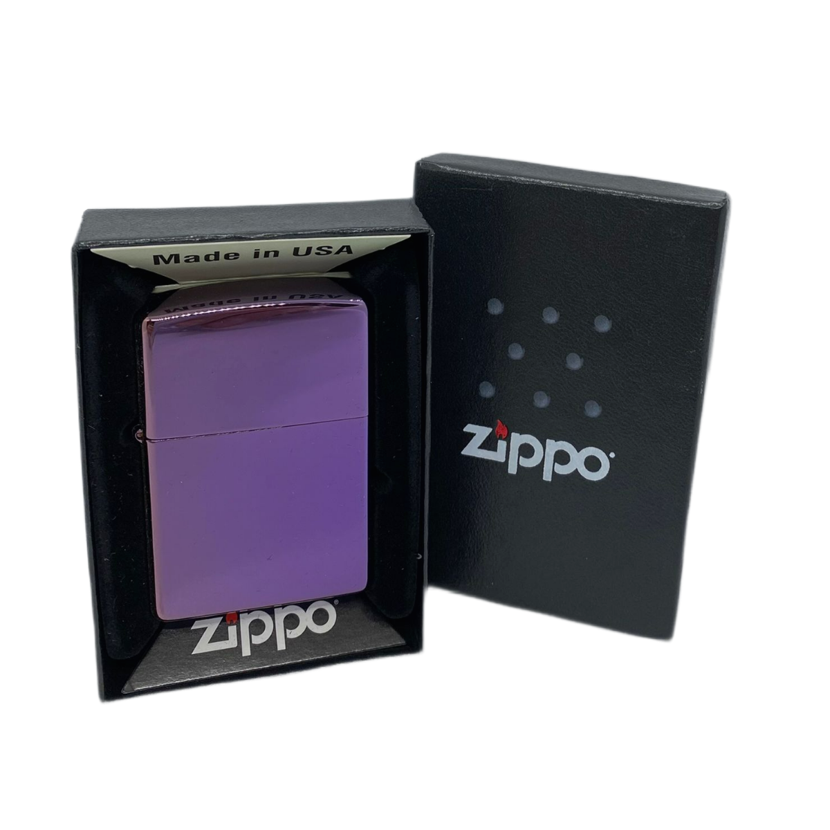 ZIPPO/24747 Classic с покр. Abyss лат-сталь, фиолетовая,глянц.