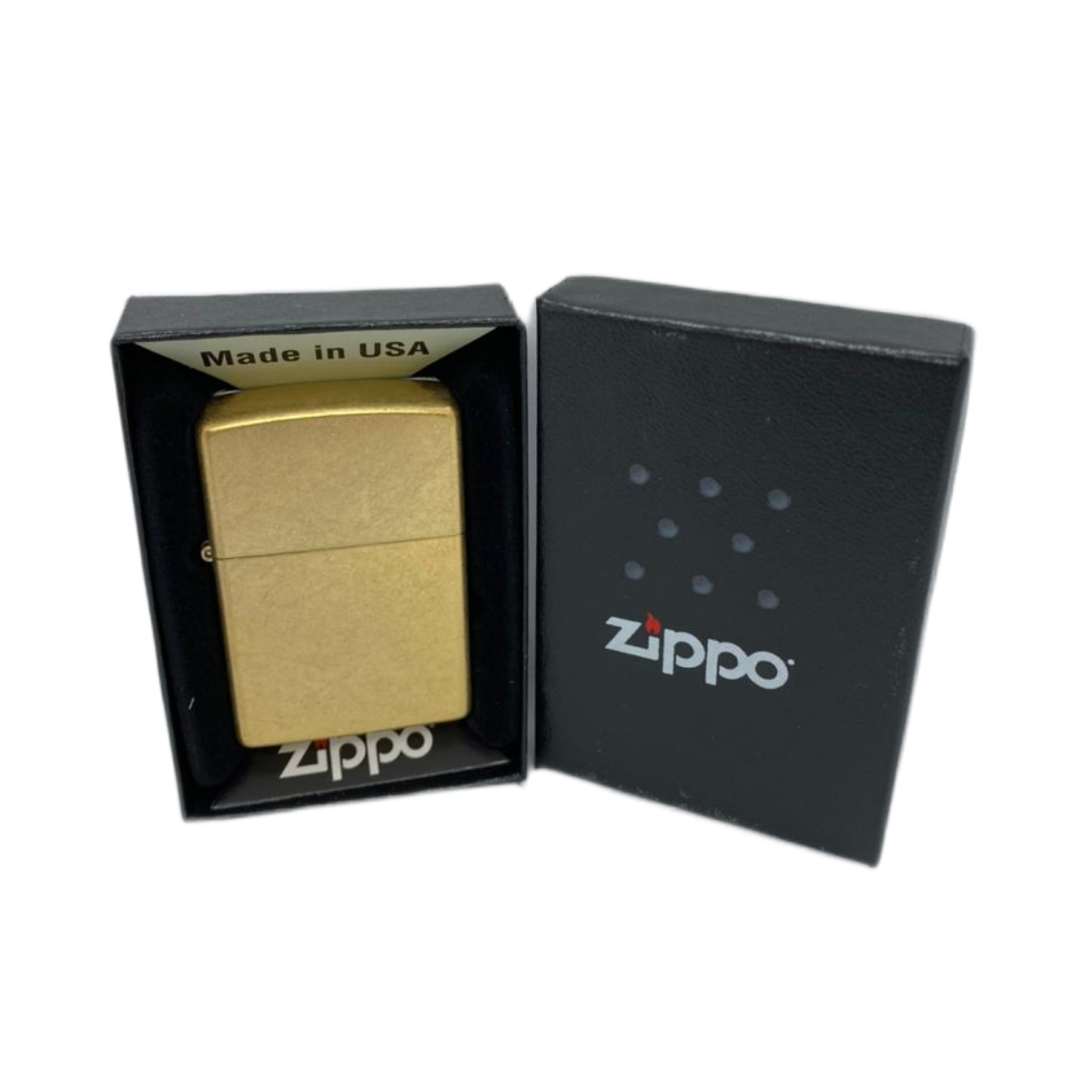 ZIPPO/49477 Classic с покр.Tumbled Brass, латунь/сталь, золото, матов., 38x13x57 мм