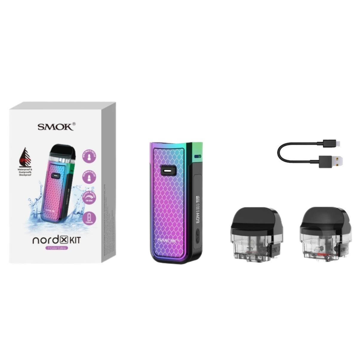 SMOK NORD X 1500mAh Pod Kit SMOK-068A Black Cobra