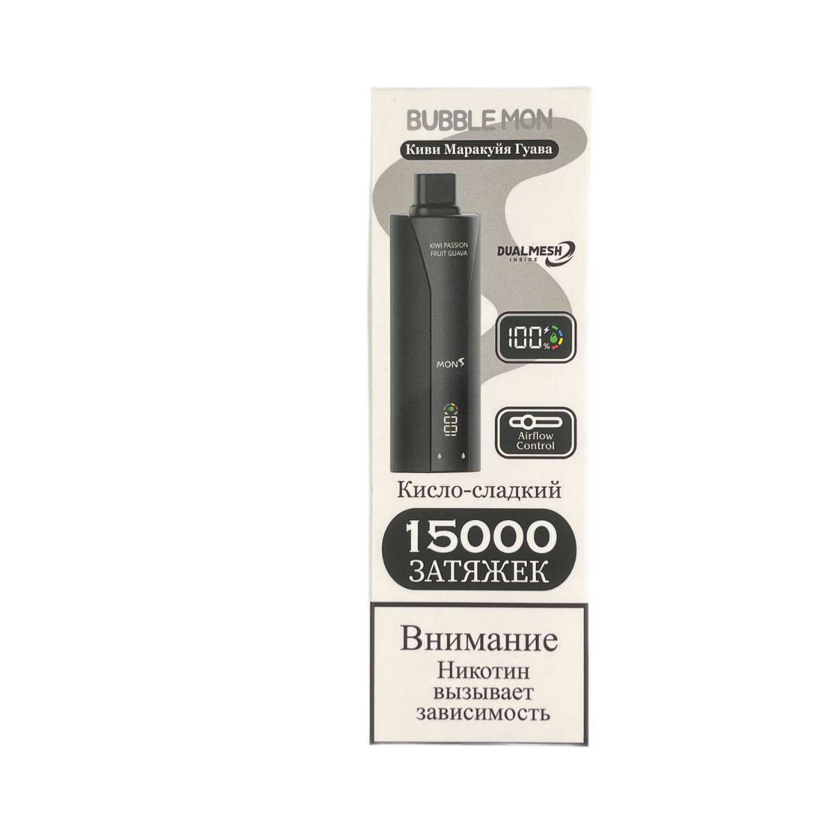 BUBBLEMON BOOSTER 15000 Киви маракуйя гуава 2%