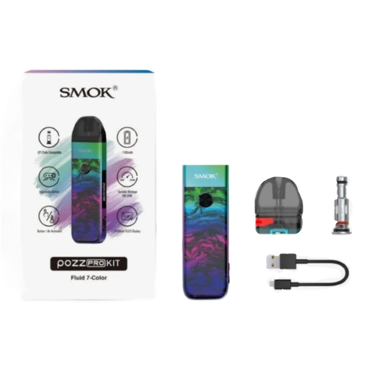 SMOK POZZ PRO 1100mAh Pod Kit Black Alloy SMOK-120E