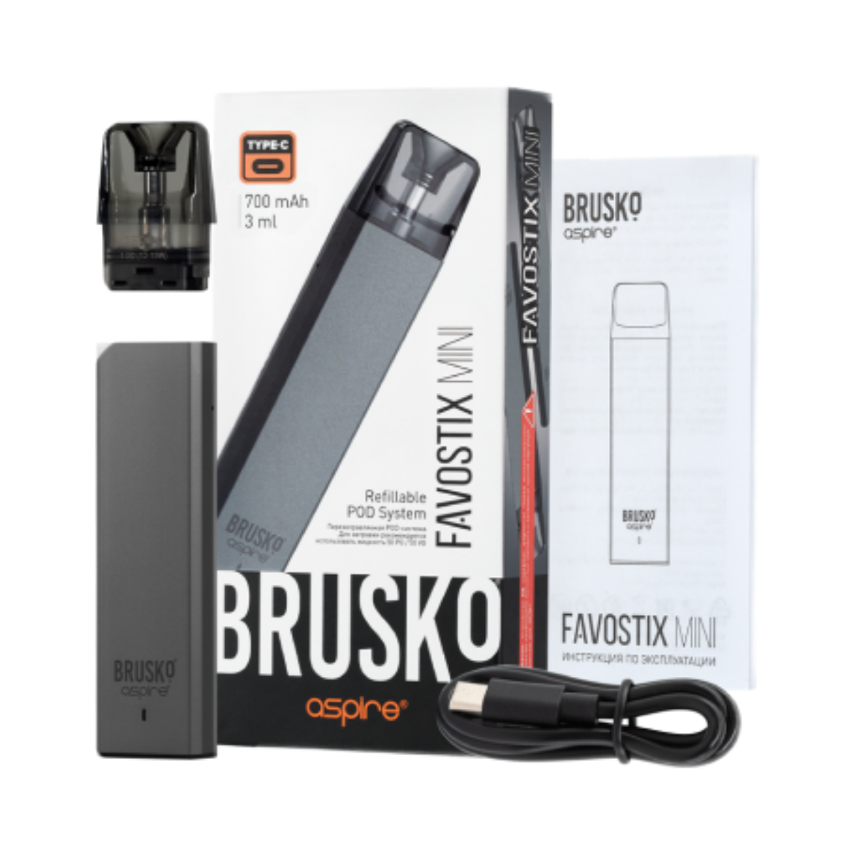 BRUSKO FAVOSTIX MINI 700 mAh Зеленый