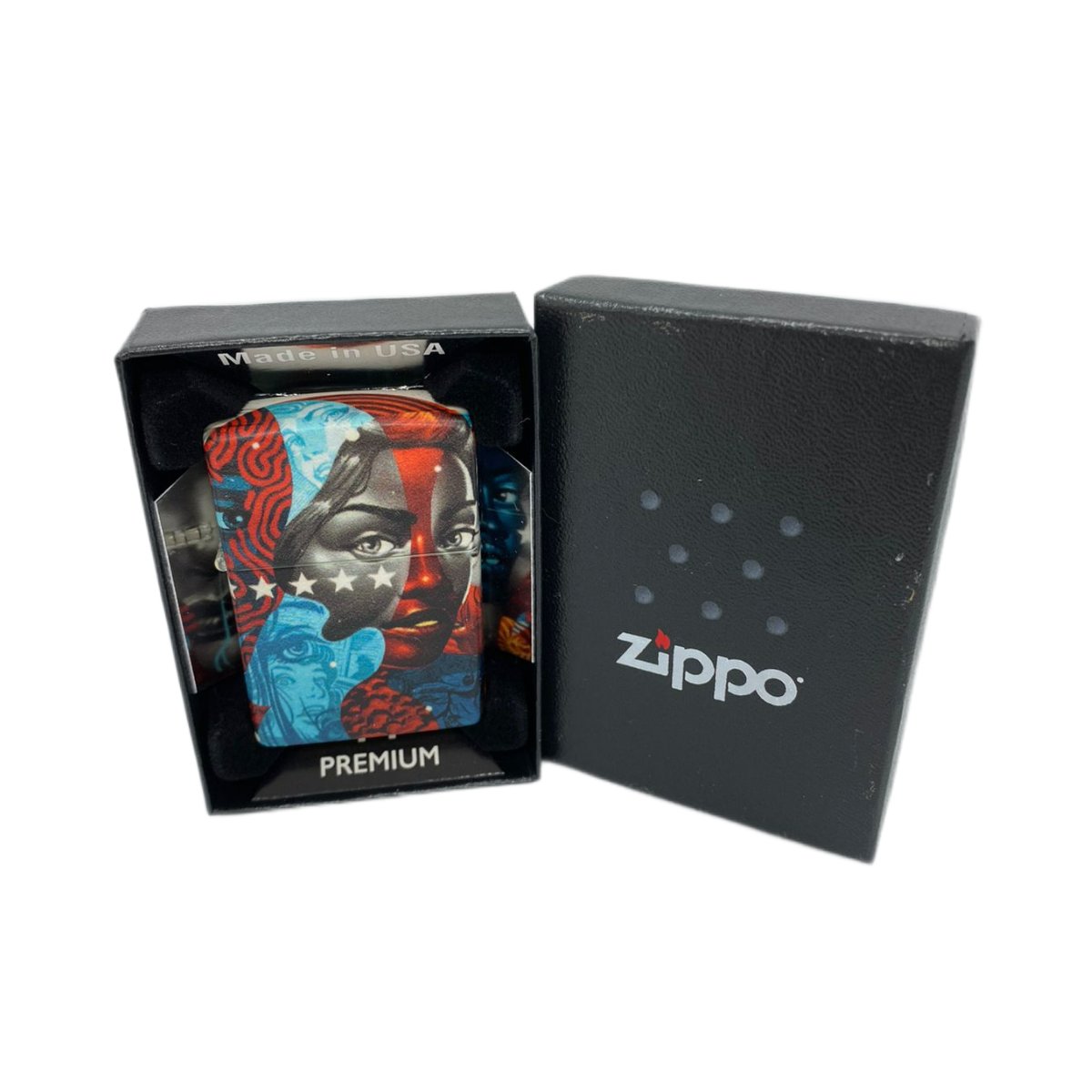 ZIPPO/49393 Tristan Eaton с покр. White Matte, латунь/сталь, разноцв., матов., 38x13x57 мм
