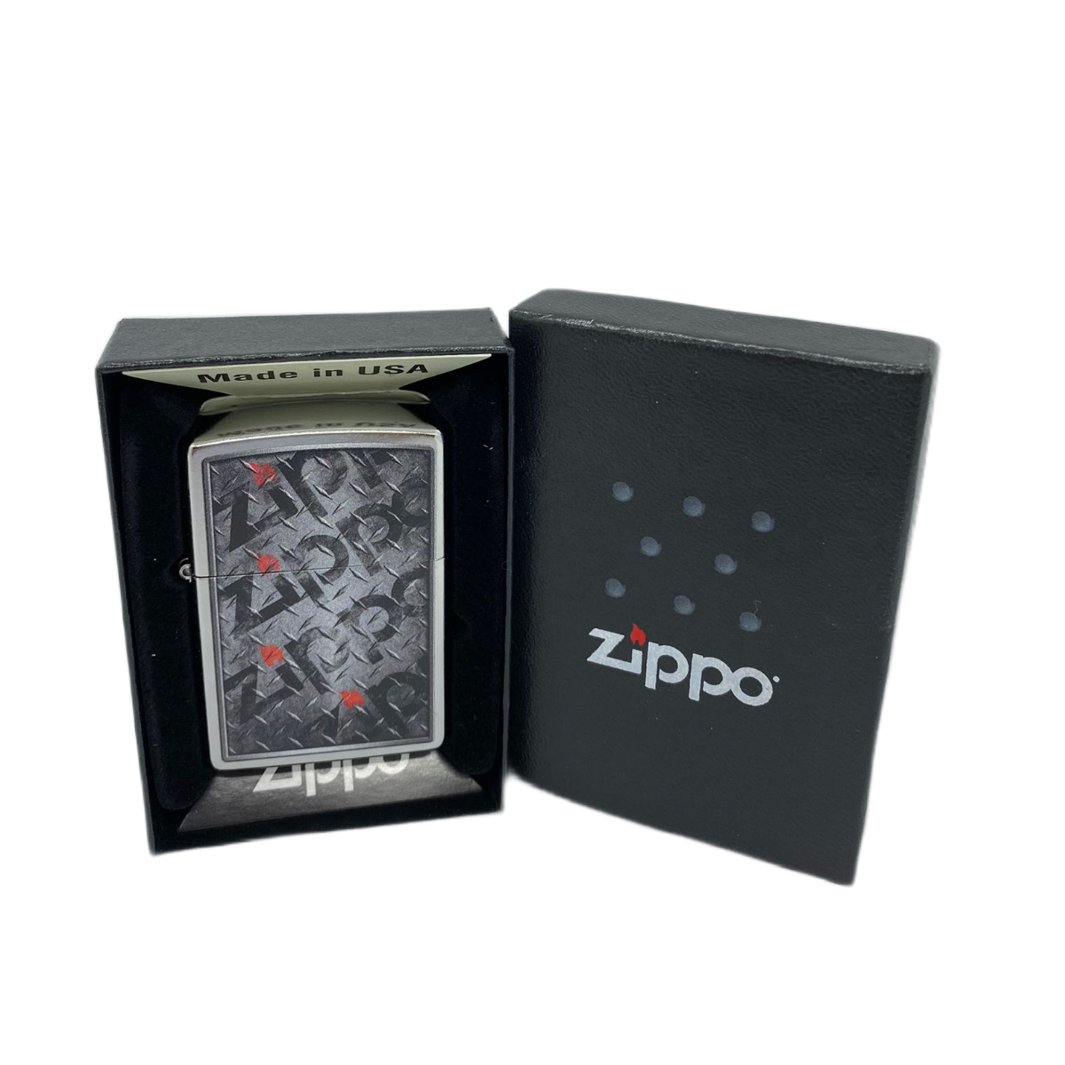 ZIPPO/29838 Diamond Plate, покр.Street Chrome, латунь/сталь, серебр. матовая