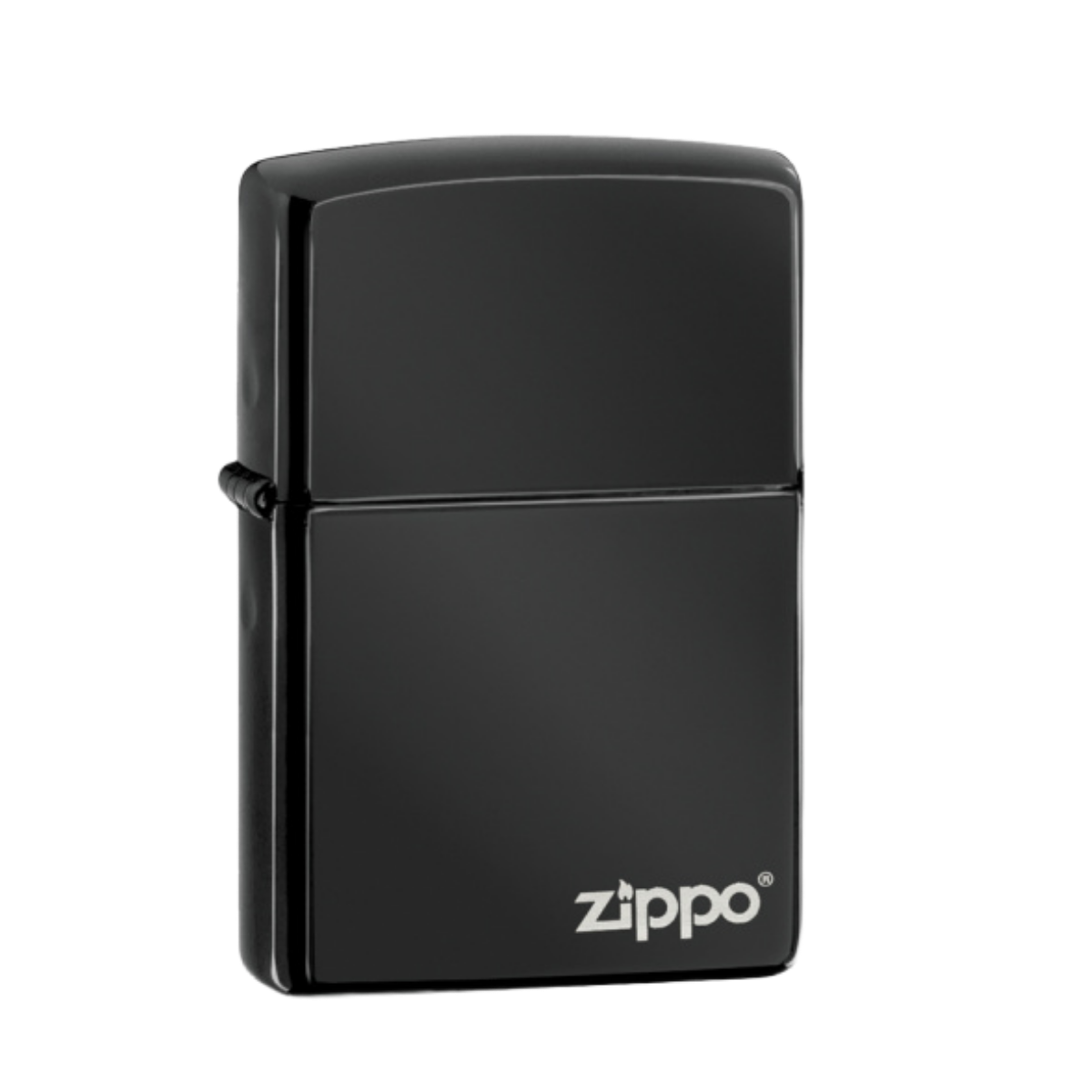 ZIPPO/24756 ZL Classic с покр.Ebony лат/сталь, чёрная глянц. с фирм. логот.