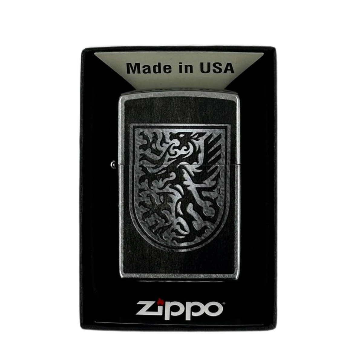 ZIPPO/48730 Dragon Design покр.Street Chrome, лат/сталь, серебро