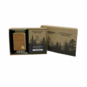 ZIPPO/29901 WOODCHUCK USA Flame с покр. Brushed Brass, латунь/сталь/дерево, золот. матов.