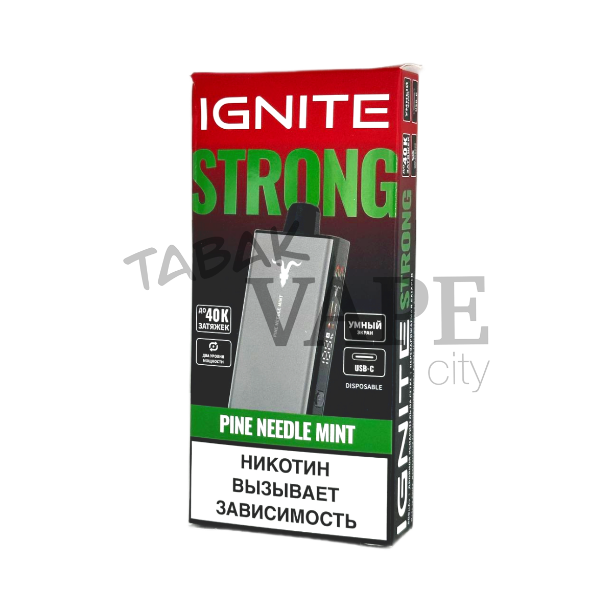 IGNITE V STRONG 40000 Хвойная мята 2%