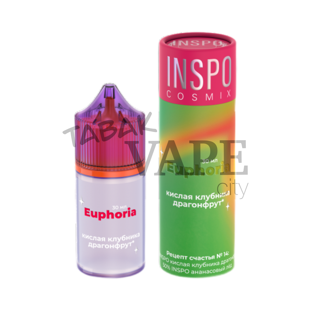 INSPO COSMIX EUPHORIA Кислая клубника драгонфрут 30мл.20мг.